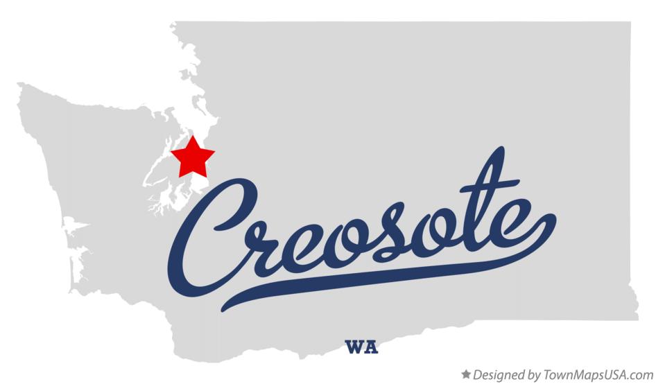 Map of Creosote Washington WA