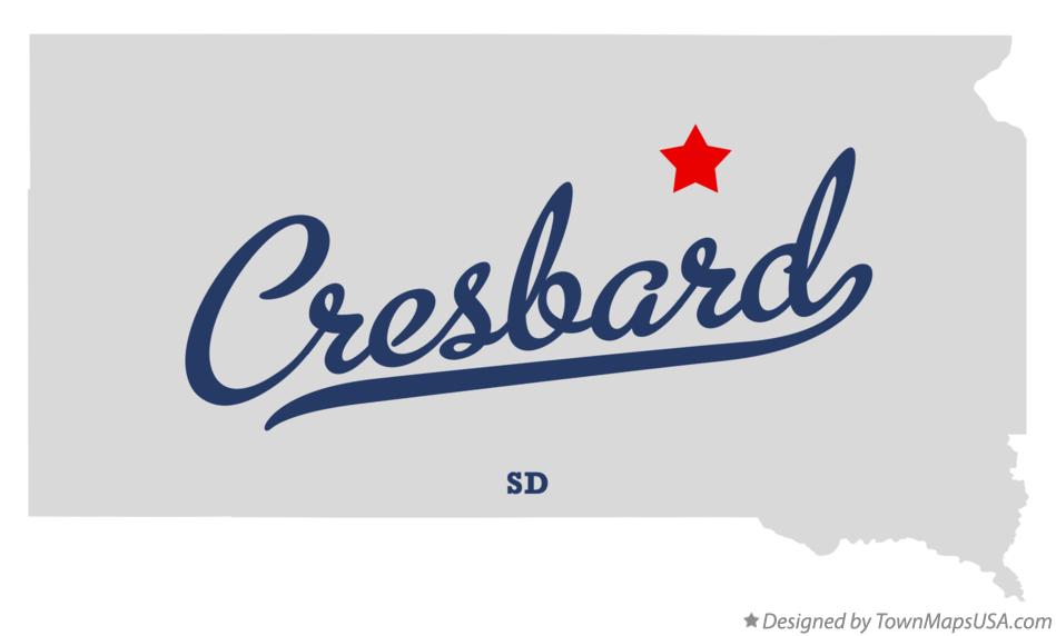 Map of Cresbard South Dakota SD
