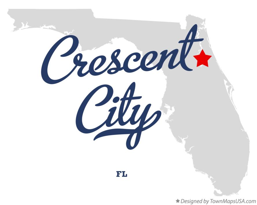 Map of Crescent City Florida FL