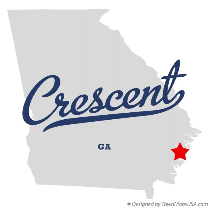 Map of Crescent Georgia GA