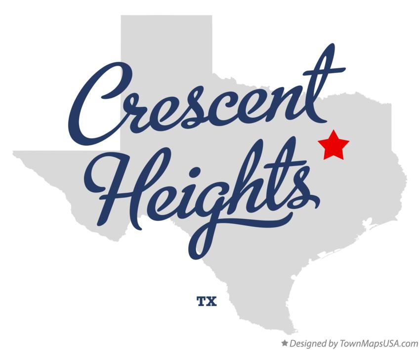 Map of Crescent Heights Texas TX
