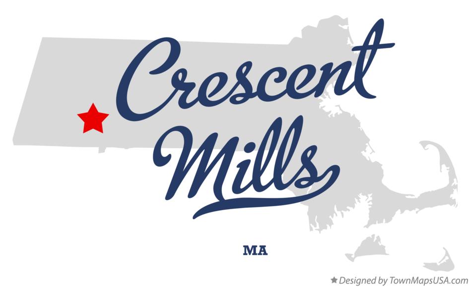 Map of Crescent Mills Massachusetts MA