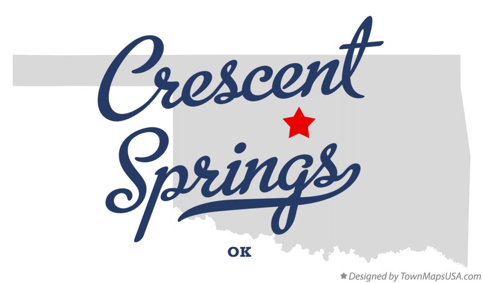 Map of Crescent Springs Oklahoma OK