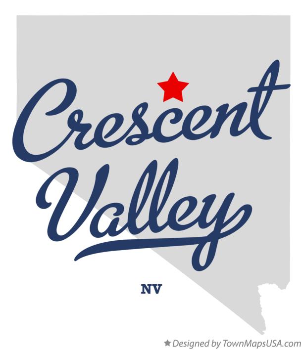 Map of Crescent Valley Nevada NV