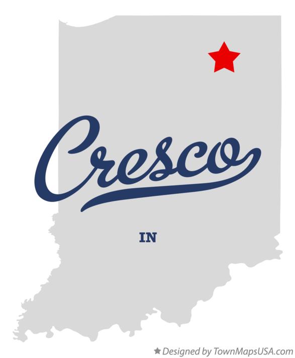 Map of Cresco Indiana IN
