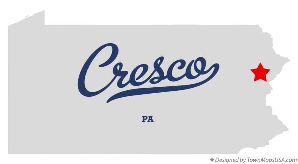 Map of Cresco Pennsylvania PA