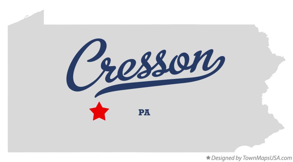 Map of Cresson Pennsylvania PA