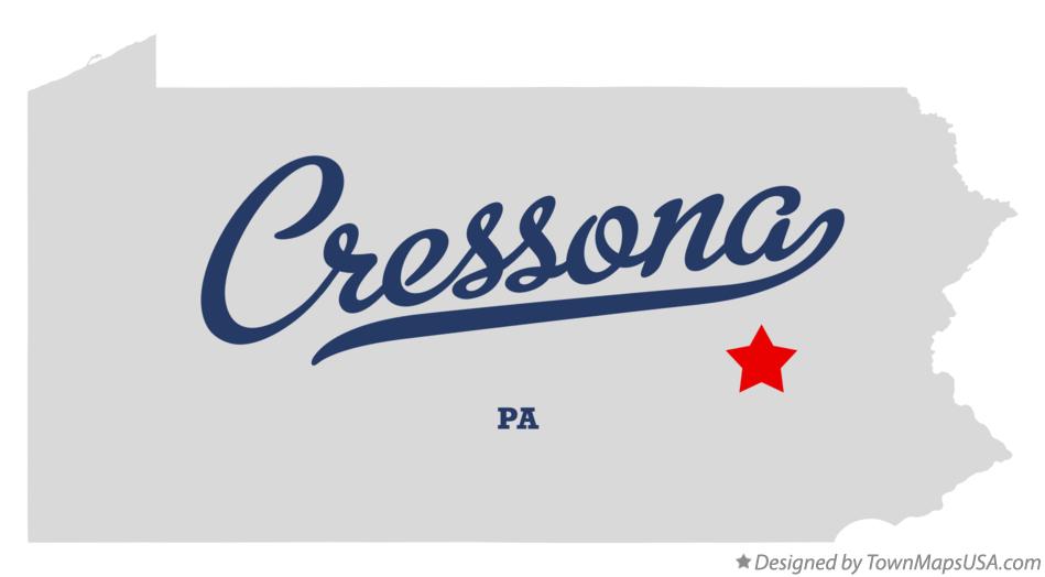 Map of Cressona Pennsylvania PA