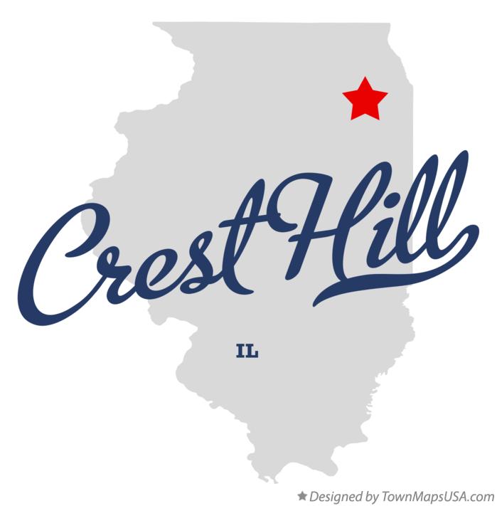 Map of Crest Hill Illinois IL
