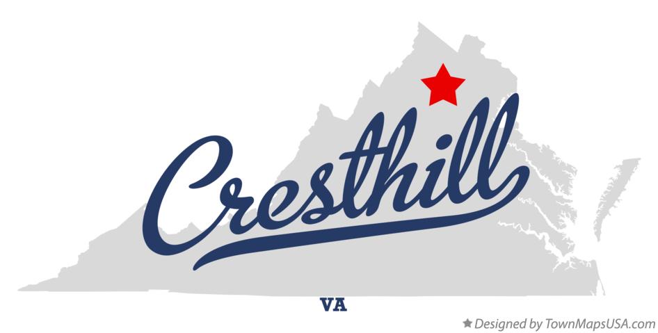 Map of Cresthill Virginia VA