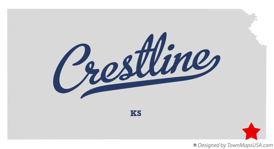 Map of Crestline Kansas KS