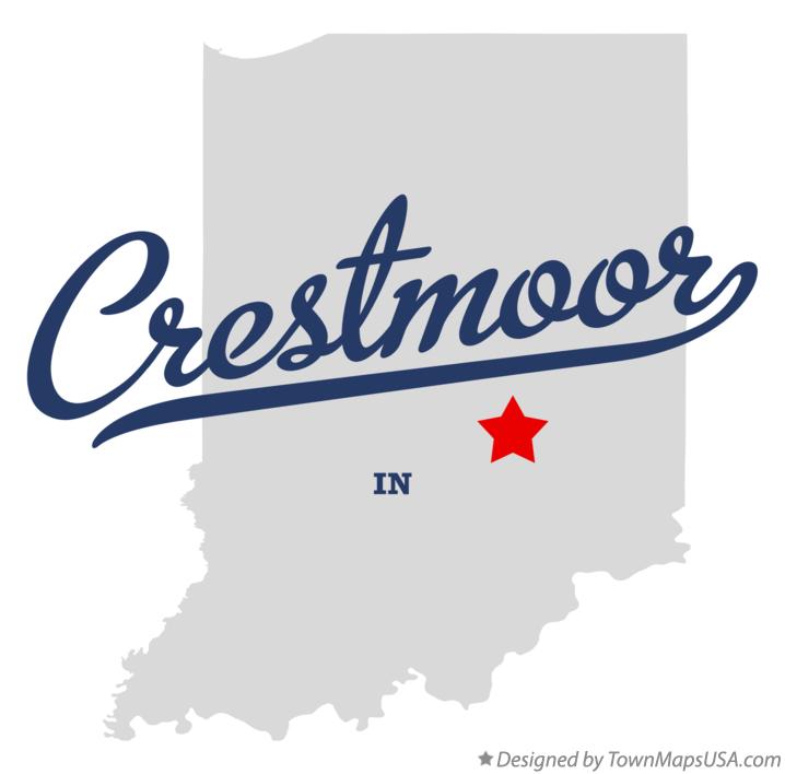 Map of Crestmoor Indiana IN