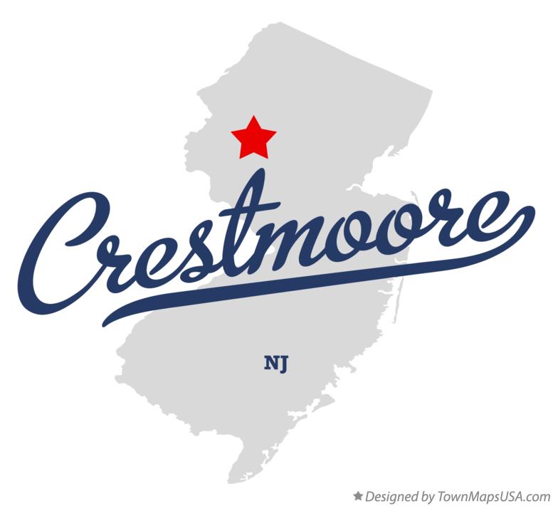 Map of Crestmoore New Jersey NJ