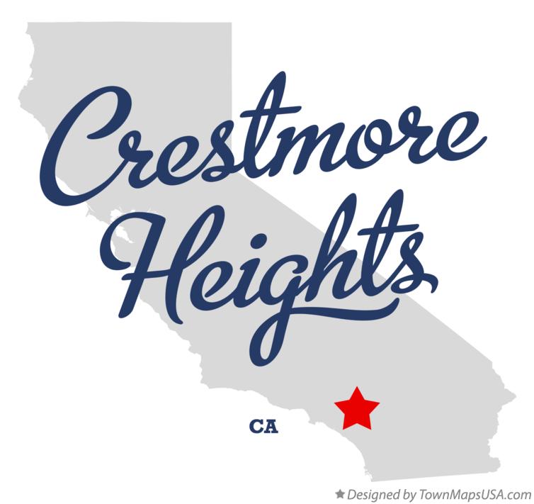 Map of Crestmore Heights California CA