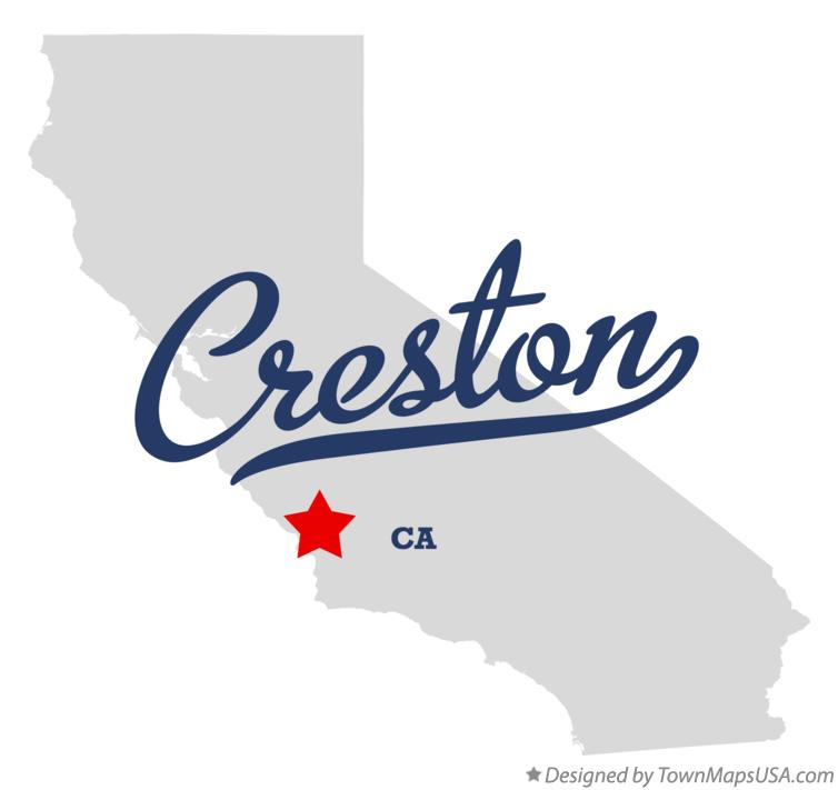 Map of Creston California CA