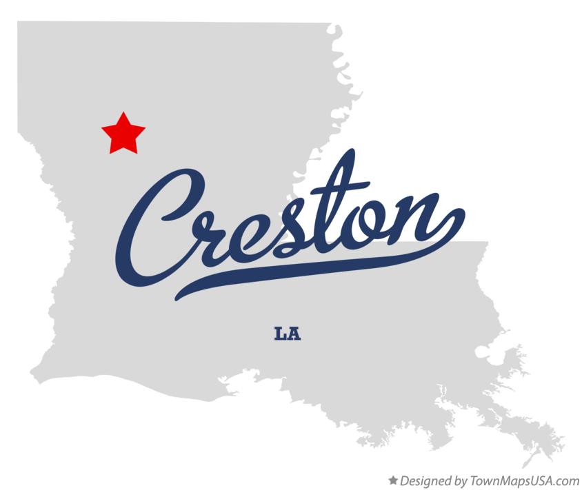 Map of Creston Louisiana LA