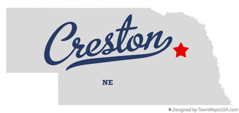 Map of Creston Nebraska NE