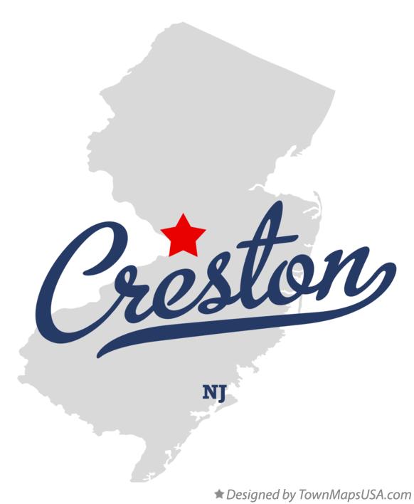 Map of Creston New Jersey NJ