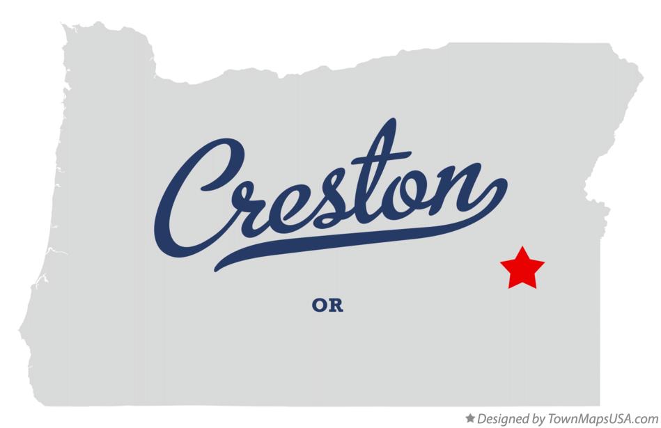 Map of Creston Oregon OR
