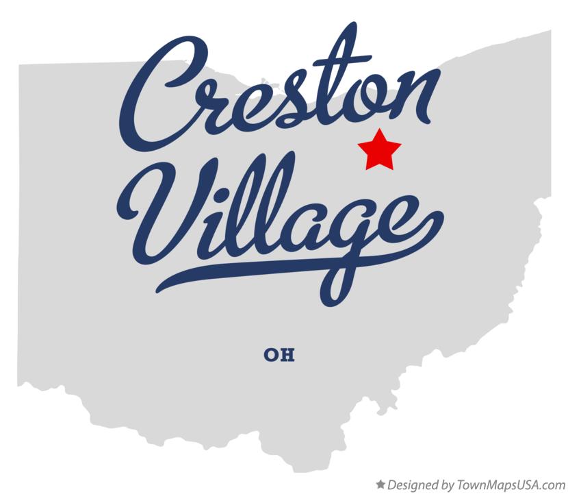Map of Creston Village Ohio OH