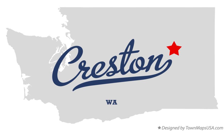 Map of Creston Washington WA