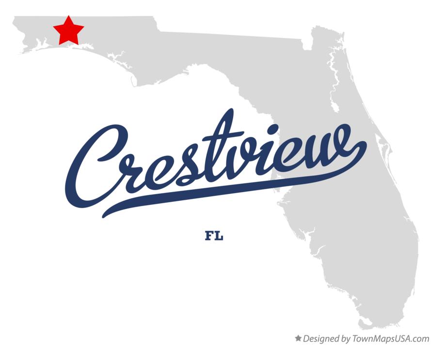 Map of Crestview Florida FL