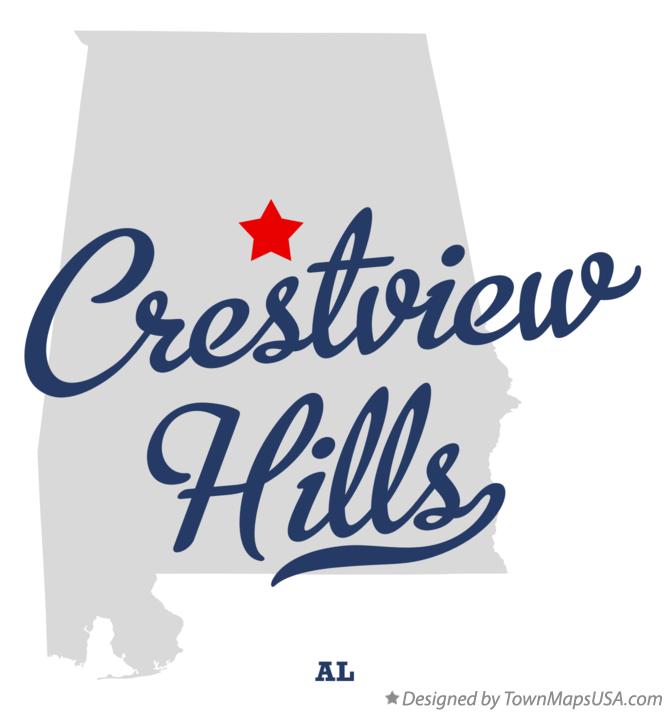 Map of Crestview Hills Alabama AL