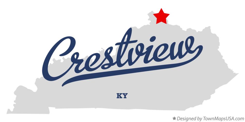 Map of Crestview Kentucky KY