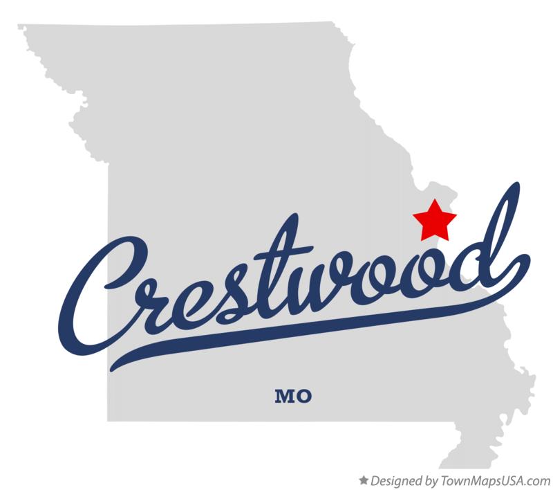 Map of Crestwood Missouri MO
