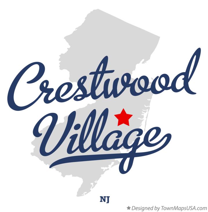 Map of Crestwood Village New Jersey NJ