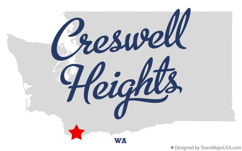 Map of Creswell Heights Washington WA