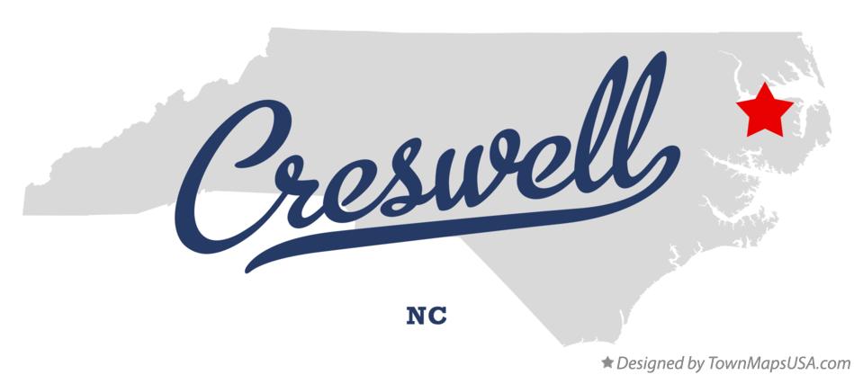 Map of Creswell North Carolina NC