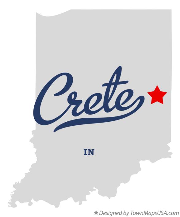 Map of Crete Indiana IN