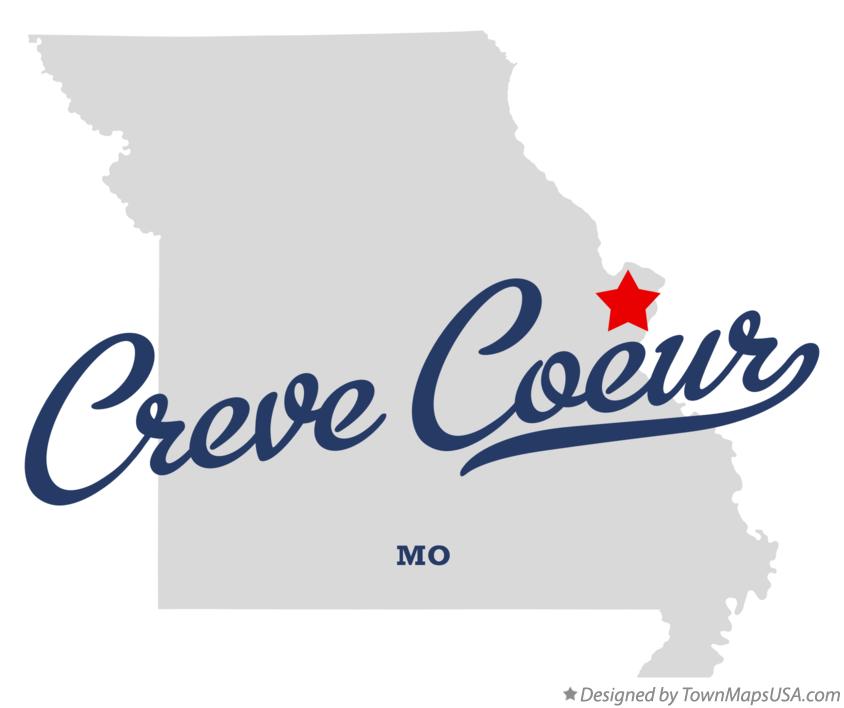 Map of Creve Coeur Missouri MO