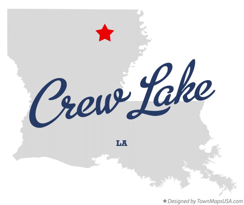 Map of Crew Lake Louisiana LA