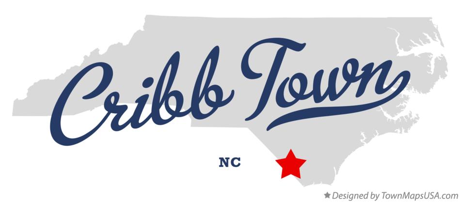 Map of Cribb Town North Carolina NC