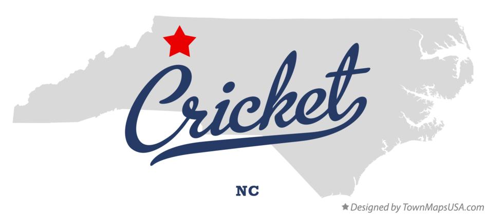 Map of Cricket North Carolina NC