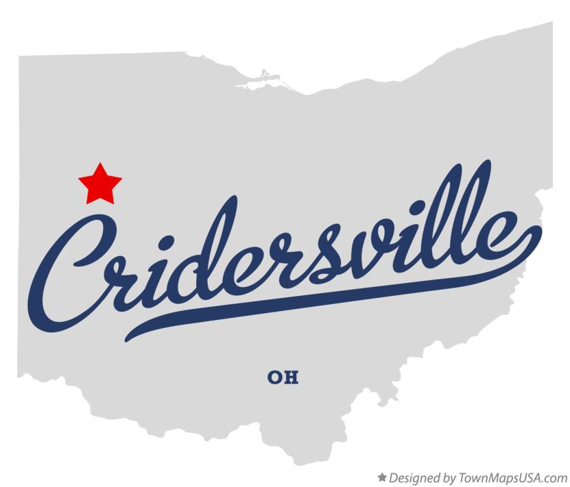 Map of Cridersville Ohio OH