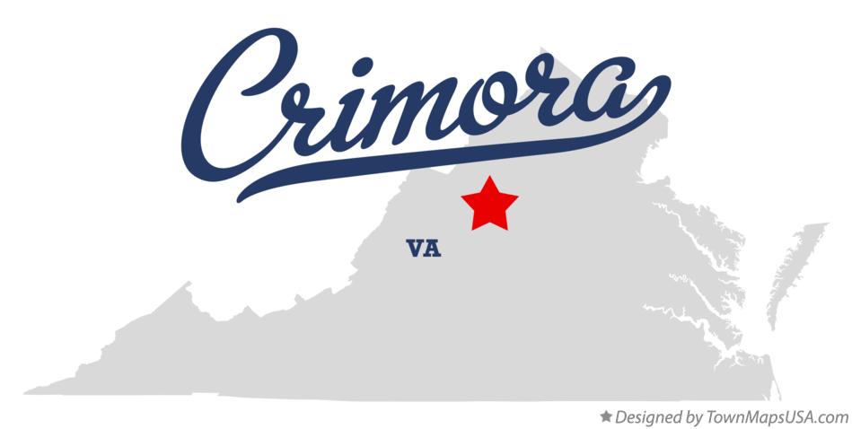 Map of Crimora Virginia VA