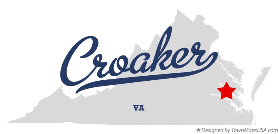 Map of Croaker Virginia VA