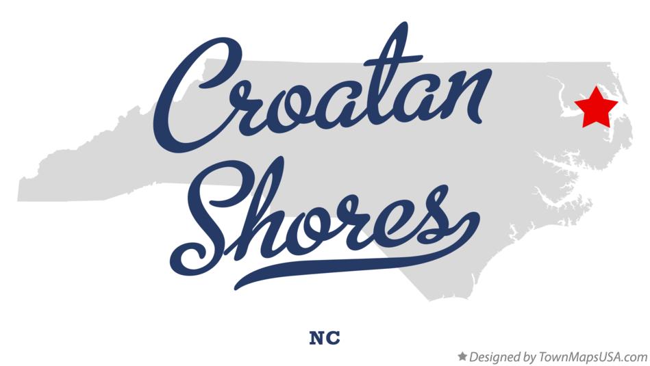 Map of Croatan Shores North Carolina NC