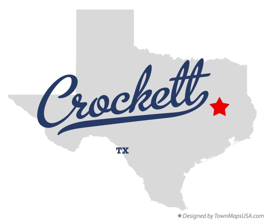 Map of Crockett Texas TX