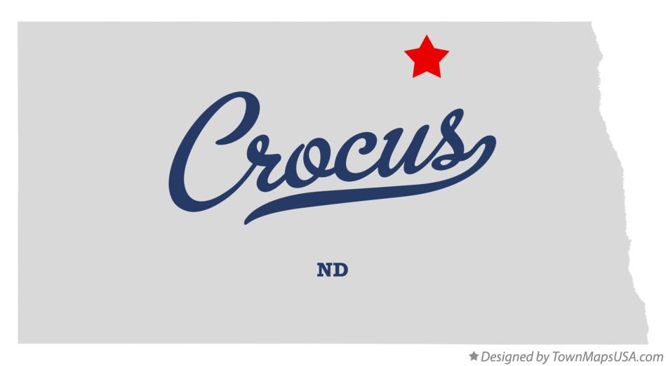 Map of Crocus North Dakota ND