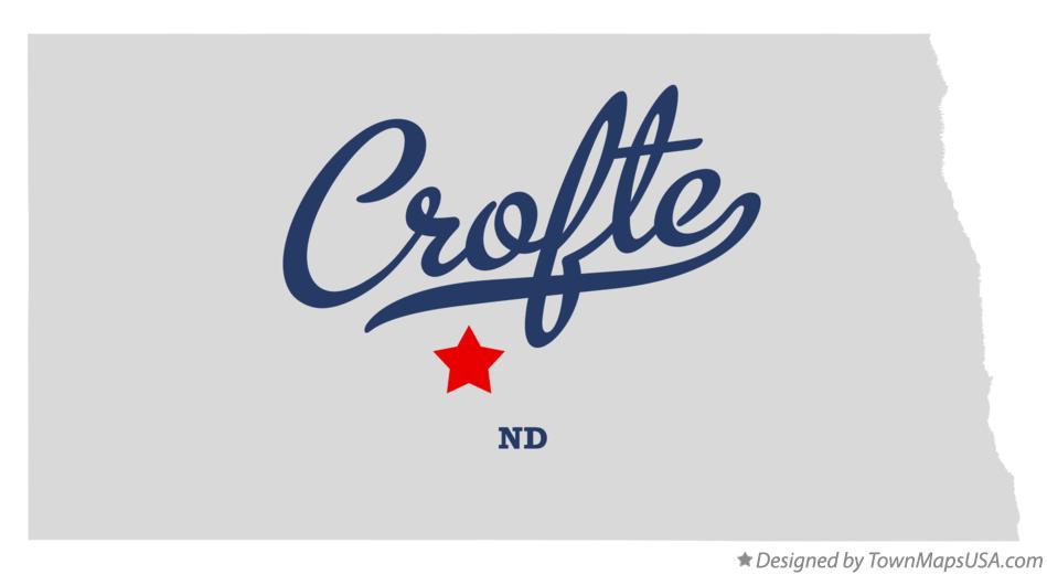 Map of Crofte North Dakota ND
