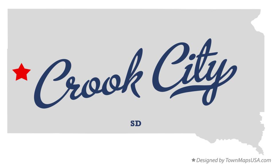 Map of Crook City South Dakota SD