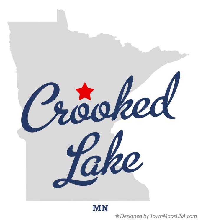 Map of Crooked Lake Minnesota MN