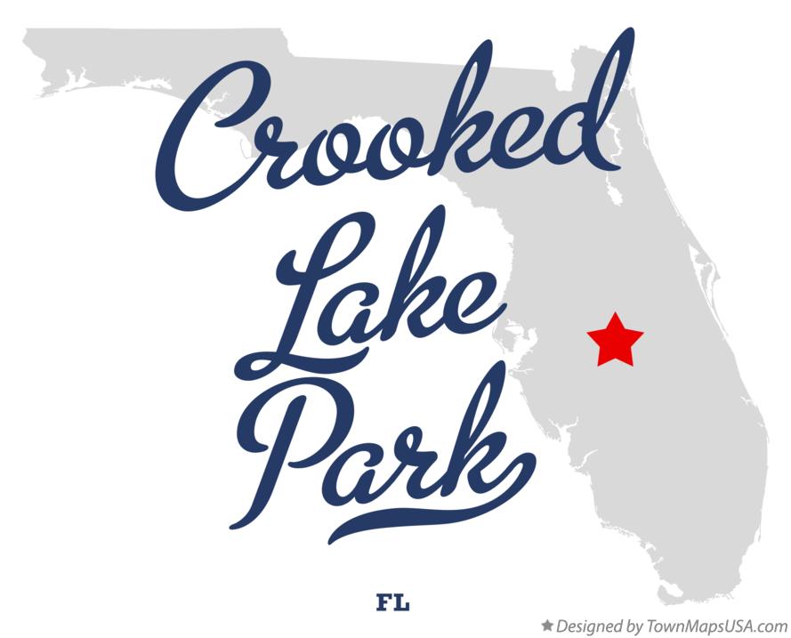 Map of Crooked Lake Park Florida FL