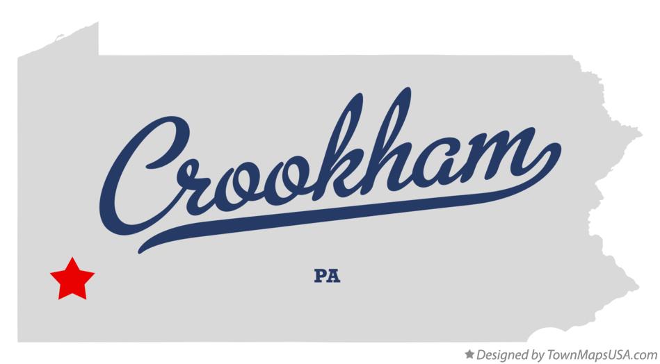 Map of Crookham Pennsylvania PA