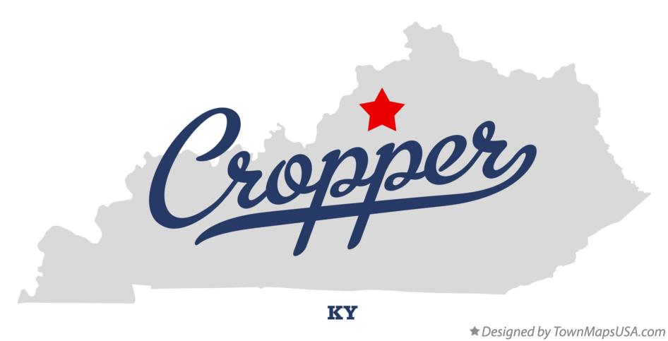 Map of Cropper Kentucky KY