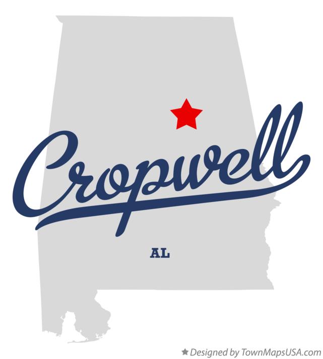 Map of Cropwell Alabama AL
